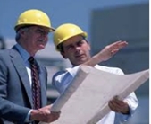 corporate finance models engineer and executive on site